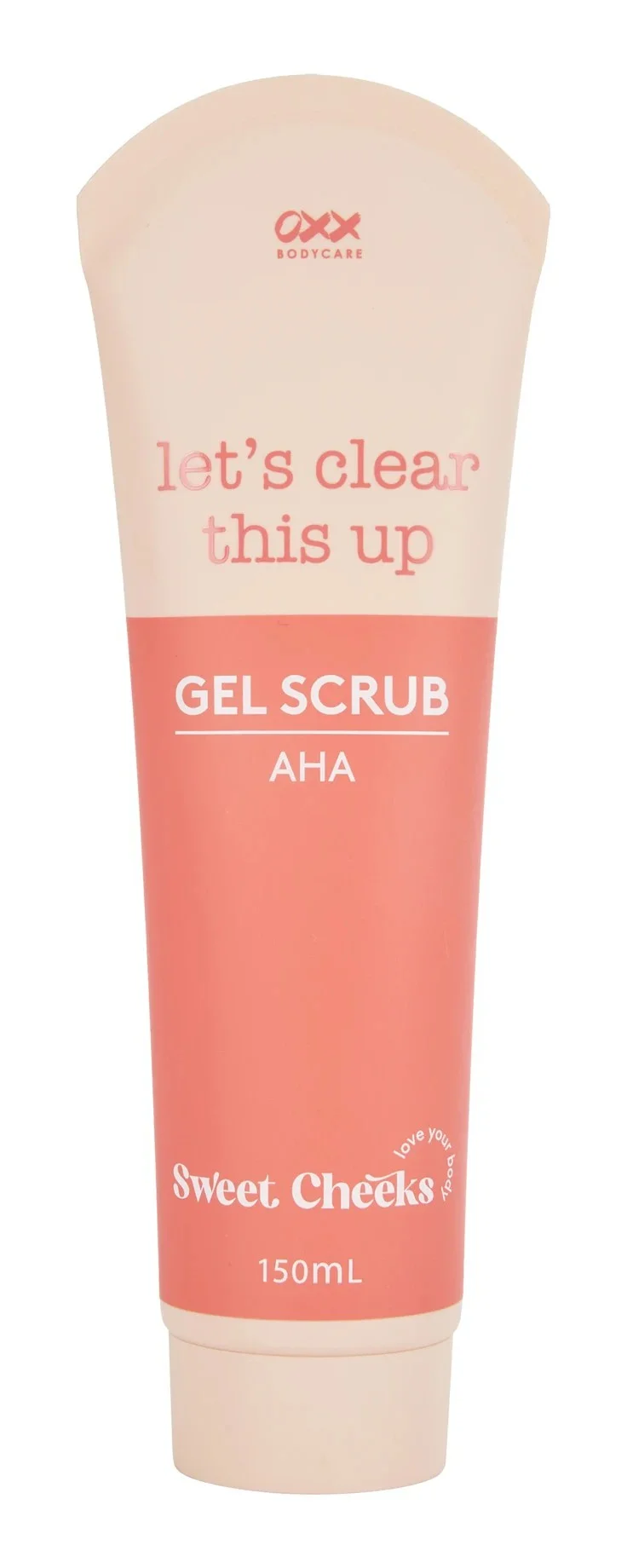 Tẩy da chết OXX Bodycare Let's Clear This Up Sweet Cheeks Gel Scrub 150ml - AHA