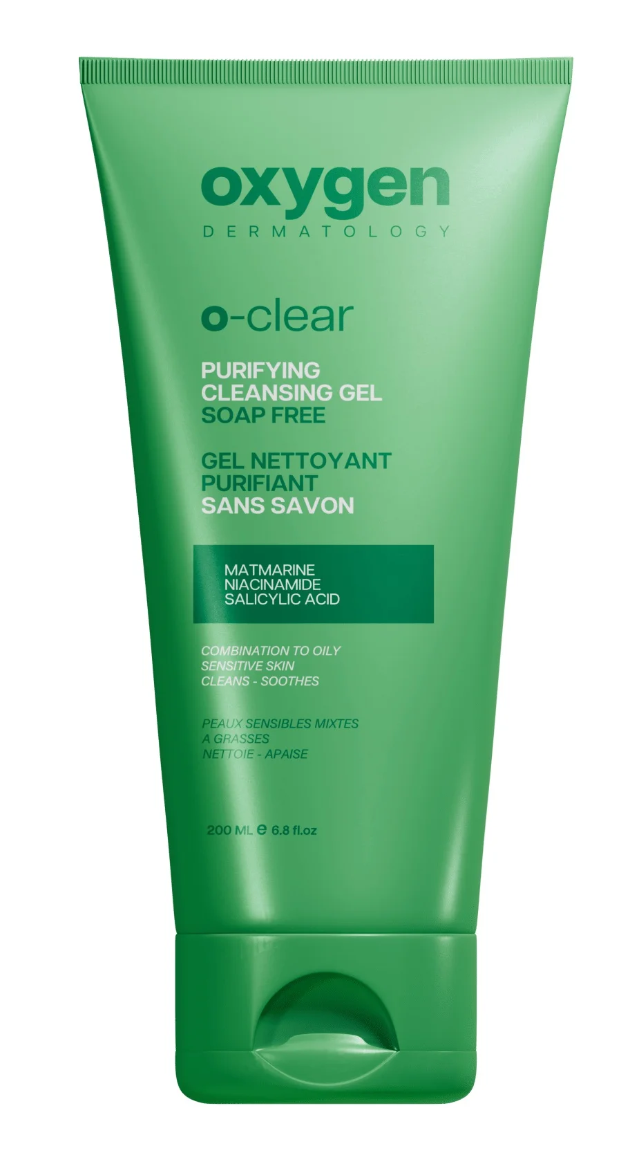Gel rửa mặt oxygen dermatology O-clear Purifying Cleansing Gel