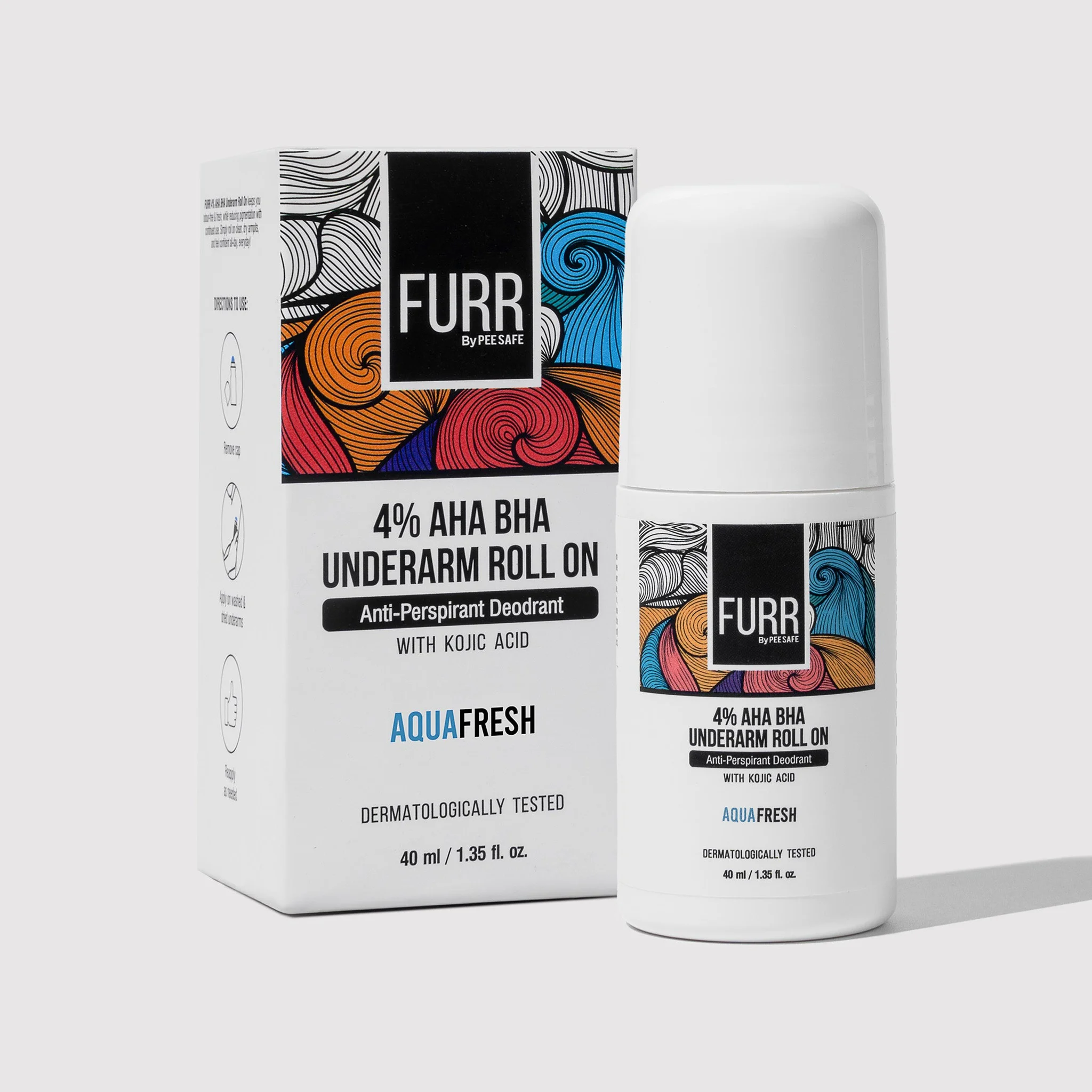 Pee Safe 4% AHA BHA Underarm Roll On - Flora