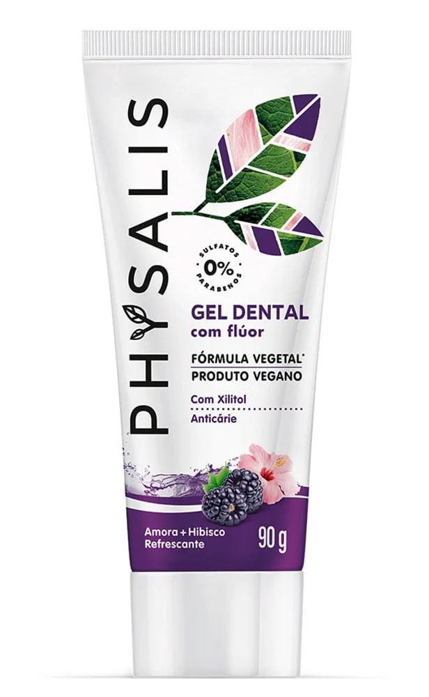 Physalis Gel Dental Com Flúor Amora + Hibisco