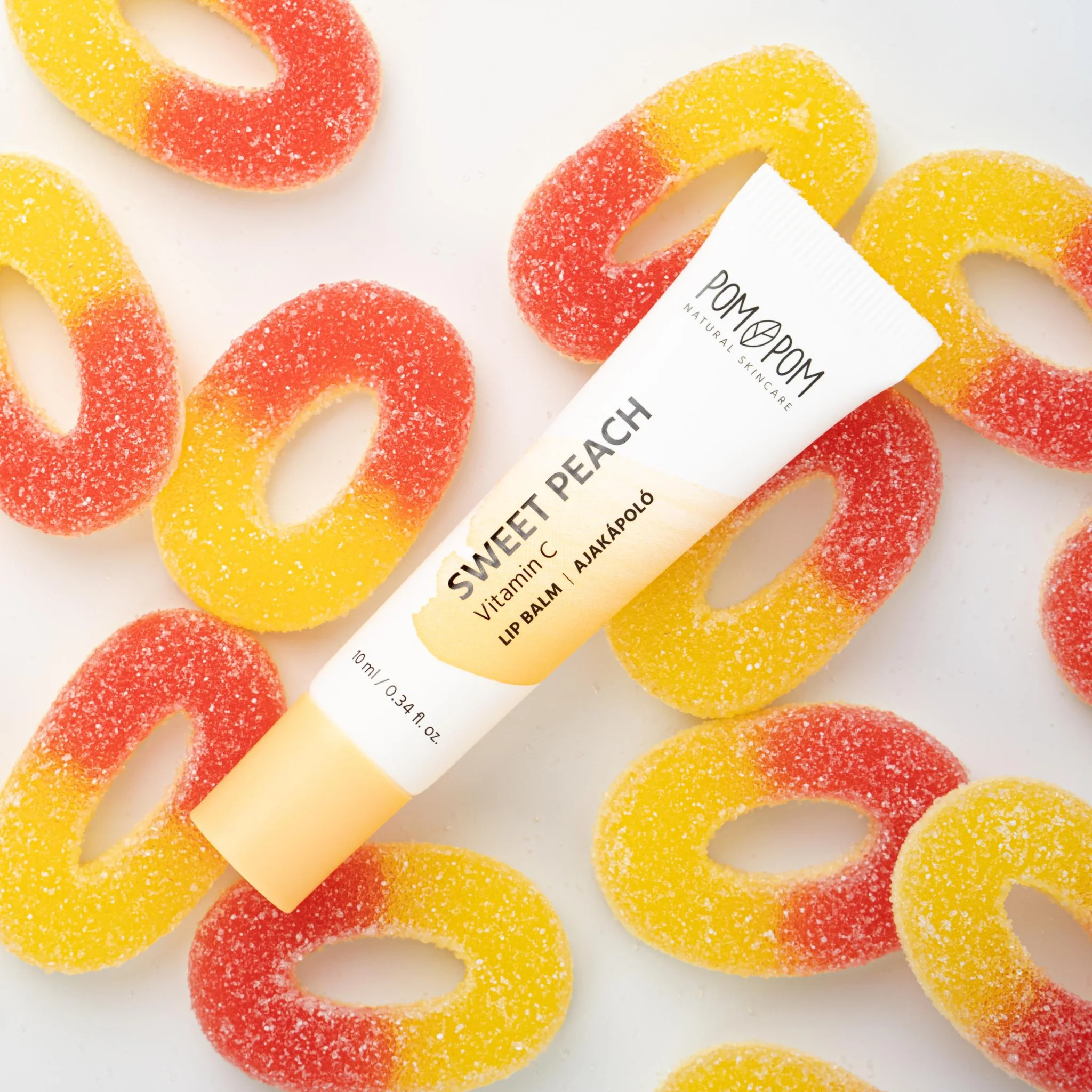POM POM Sweet Peach C-vitaminos Ajakápoló