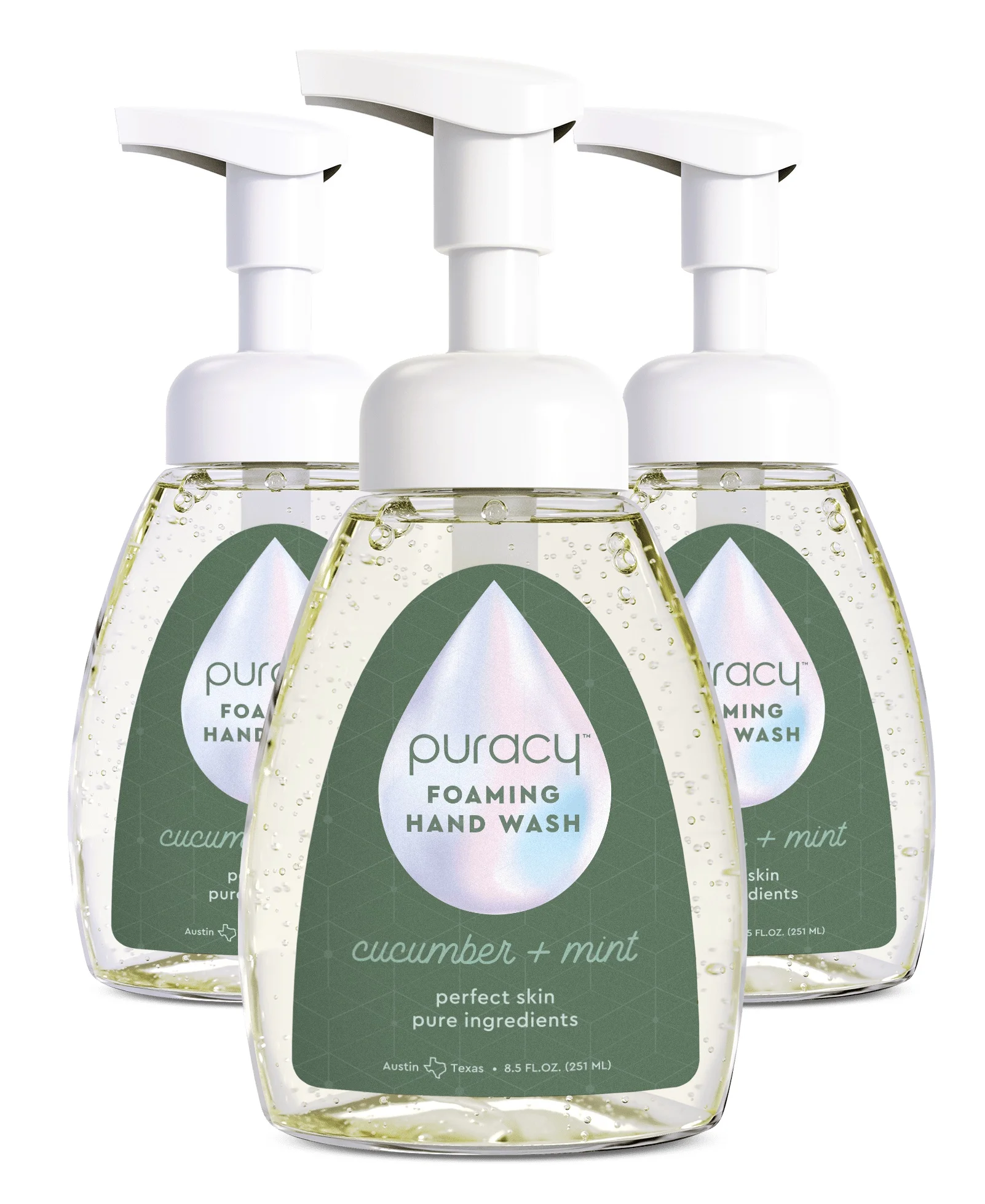 Rửa mặt tạo bọt Puracy Foaming Hand Soap Cucumber & Mint