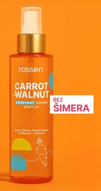 Dầu dưỡng thể Rossen Carrot & Walnut Tanning Body Oil