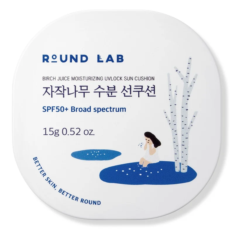 ROUND LAB Birch Juice Moisturizing UVlock Sun Cushion SPF 50+