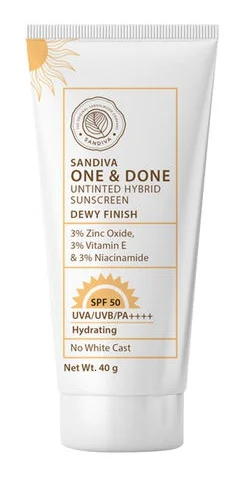 Sandiva One & Done Untinted Hybrid Sunscreen SPF 50 - Dewy Finish
