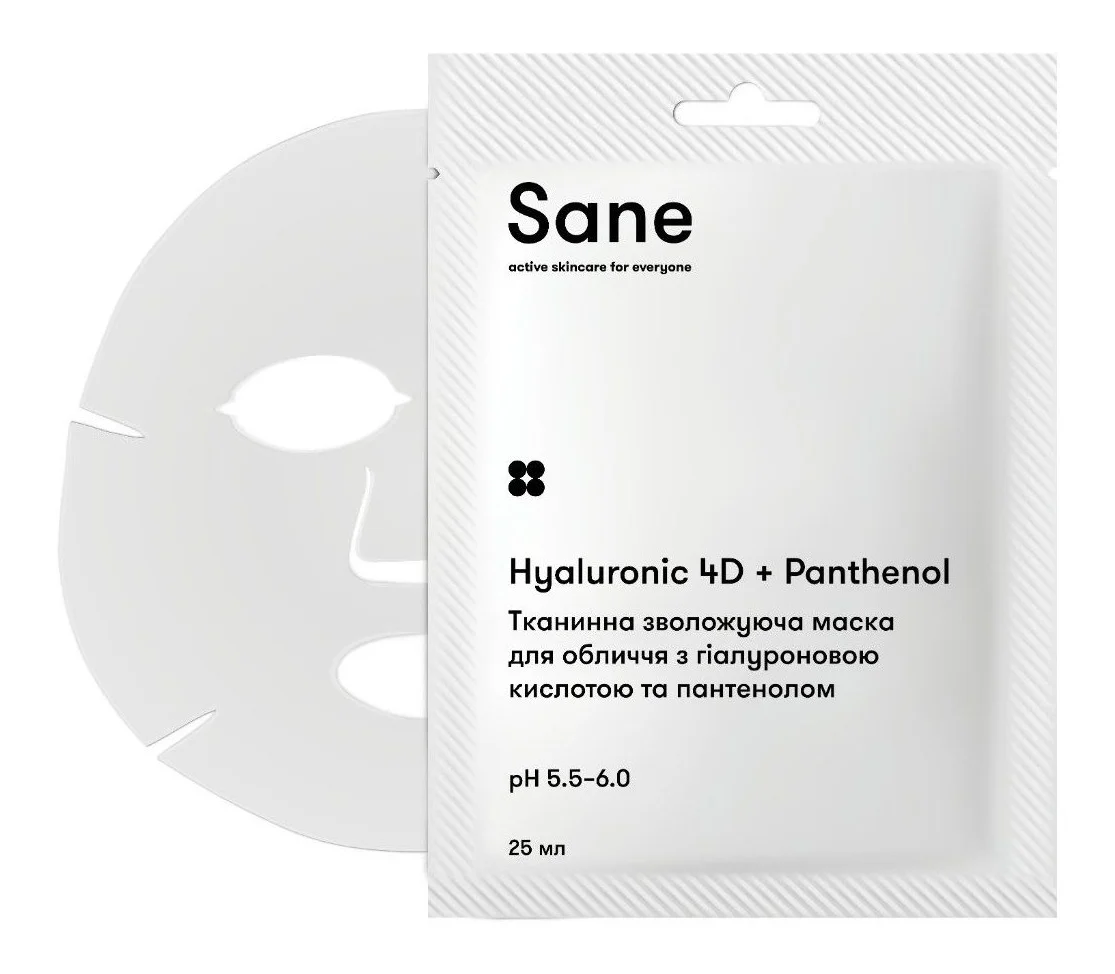 Sane Hyaluronic 4d + Panthenol Tissue Face Mask