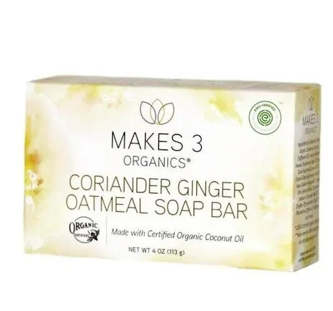 Xà phòng Makes 3 Organics Coriander Ginger Oatmeal Soap Bar