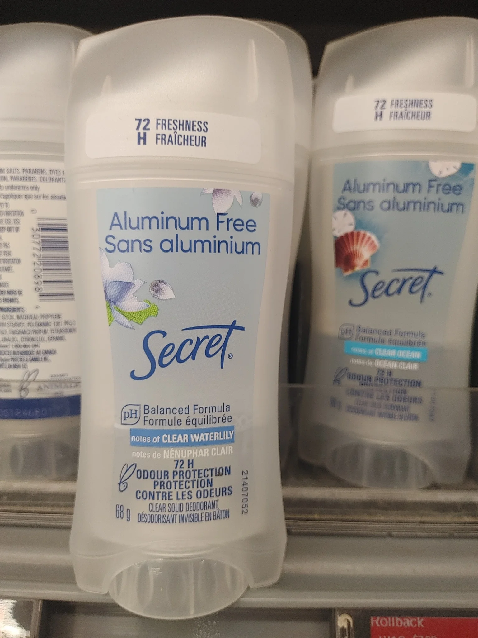 Sản phẩm khử mùi Secret aluminum free Deodorant Odour Protection