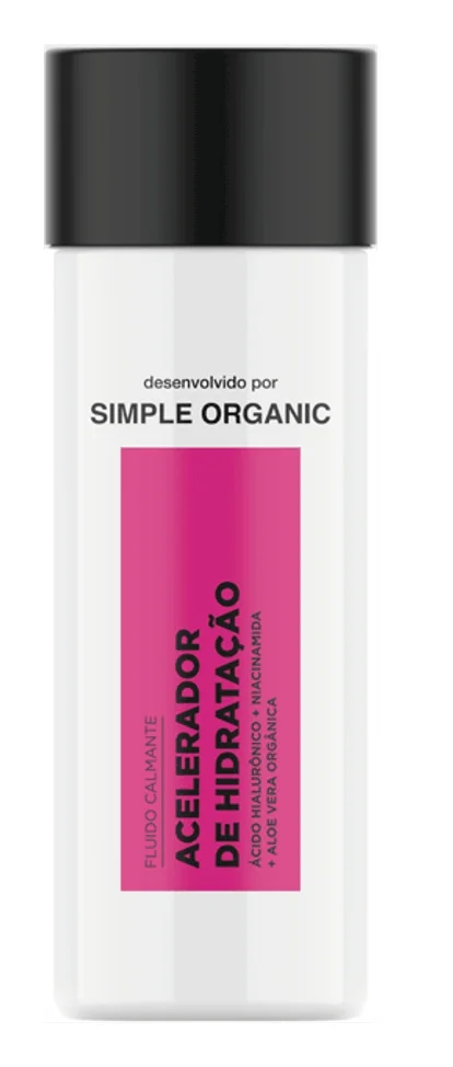 Serum lỏng làm dịu da Simple Organic Fluido Calmante Facial Acelerador De Hidratação