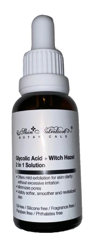 Tinh chất tẩy tế bào chết Skin nutrition botanicals Glycolic Acid + Witch Hazel 2 In 1 Solution