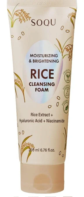 Sữa rửa mặt SOQU Moisturizing & Brightening Rice Cleansing Foam
