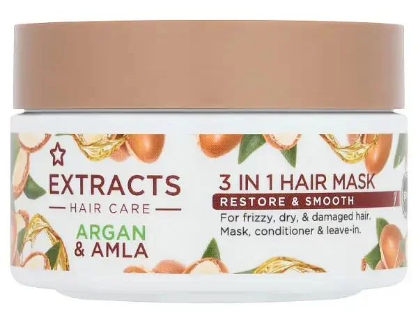Mặt nạ Superdrug Extracts Argan & Amla 3 In 1 Hair Mask