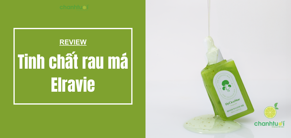 Review tinh chất rau má Elravie: Phục hồi da mụn nhạy cảm
