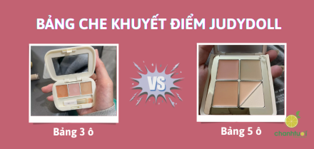Review bảng che khuyết điểm Judydoll: Chọn loại 3 ô hay 5 ô?