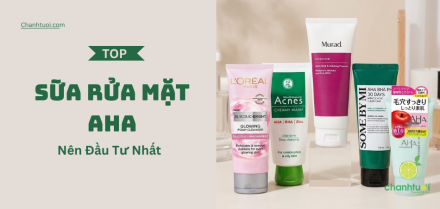 Top sữa rửa mặt AHA