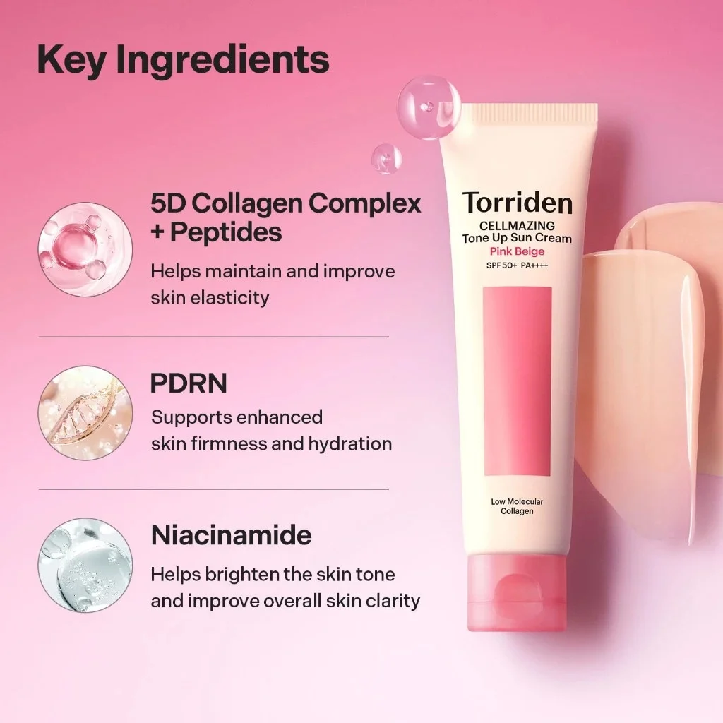 Torriden Cellmazing Tone Up Sunscreen Pink Beige SPF50+, Pa++++