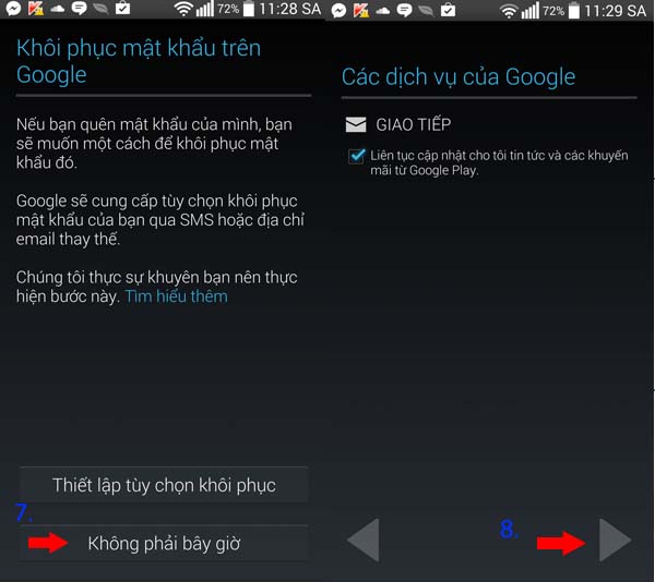 Cấu hình tài khoản Gmail mới