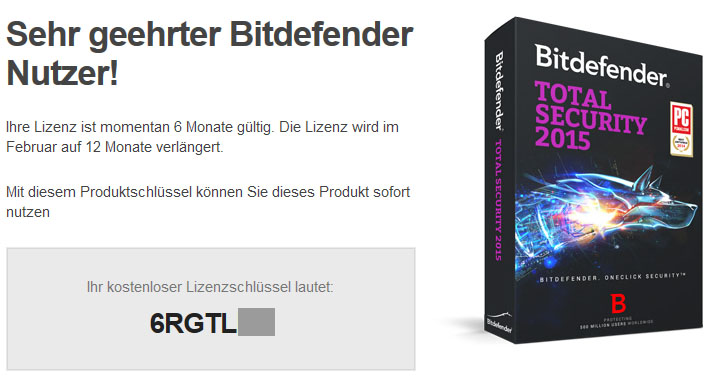 Key Bitdefender Total Security 2015