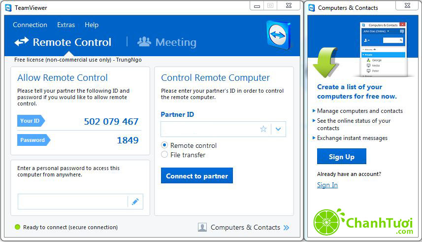 hướng dẫn cài đặt teamviewer 10 9