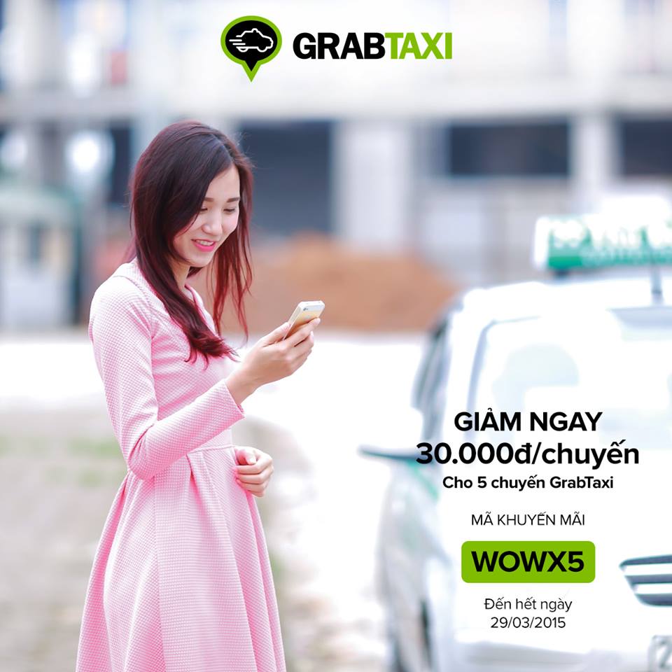 Khuyến mại dịch vụ của Grap Taxi