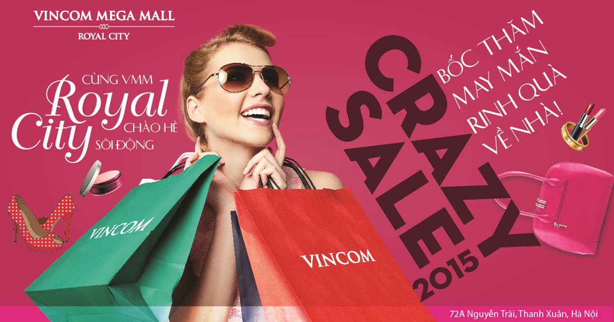 Crazy sale tại Vincom Mega Mall Royal City giảm giá 50%