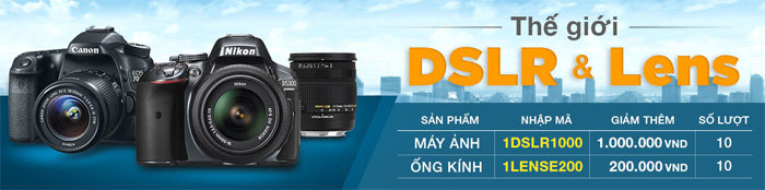 Coupon máy ảnh và ống kính tại Lazada tháng 4/2015
