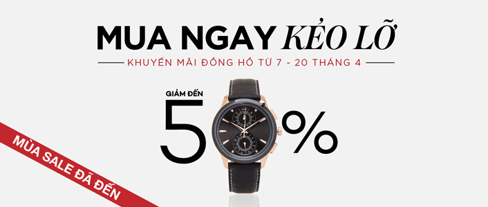 Deal giảm giá đồng hồ tại Lazada đến 50%