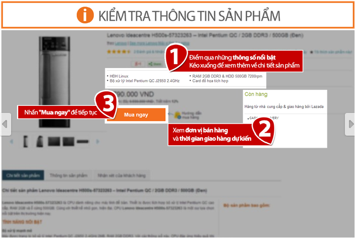 Hướng dẫn mua hàng trên lazada bước 4