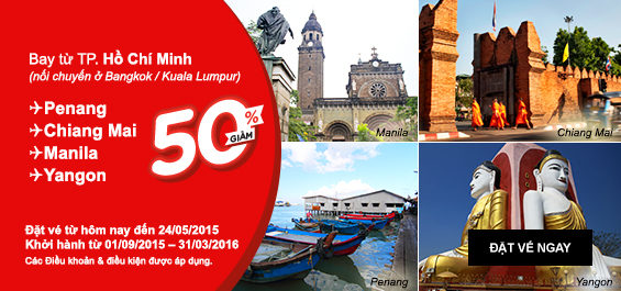 AIRASIA siêu khuyến mại giảm giá vé 50-1