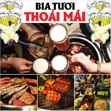 SUMOBBQ Hà Nội khuyến mãi bia tươi không giới hạn