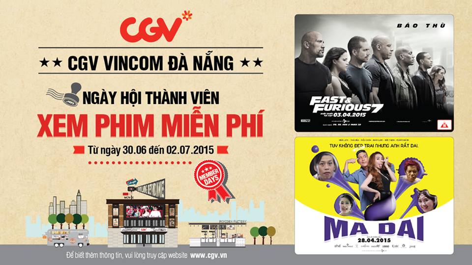 Khai trương cgv tặng vé xem Ma Dai miễn phí