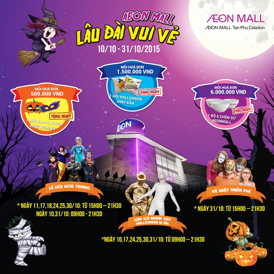Đón mùa Halloween hoành tráng miễn phí tại AEON MALL