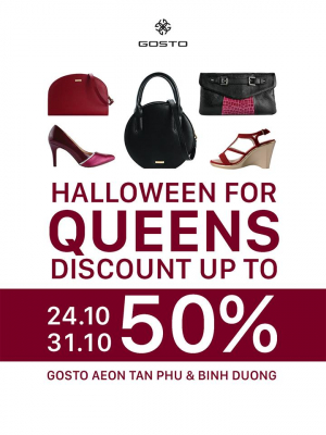 GOSTO-khuyen-mai-Halloween-giam-gia-50-giay-va-tui-xach