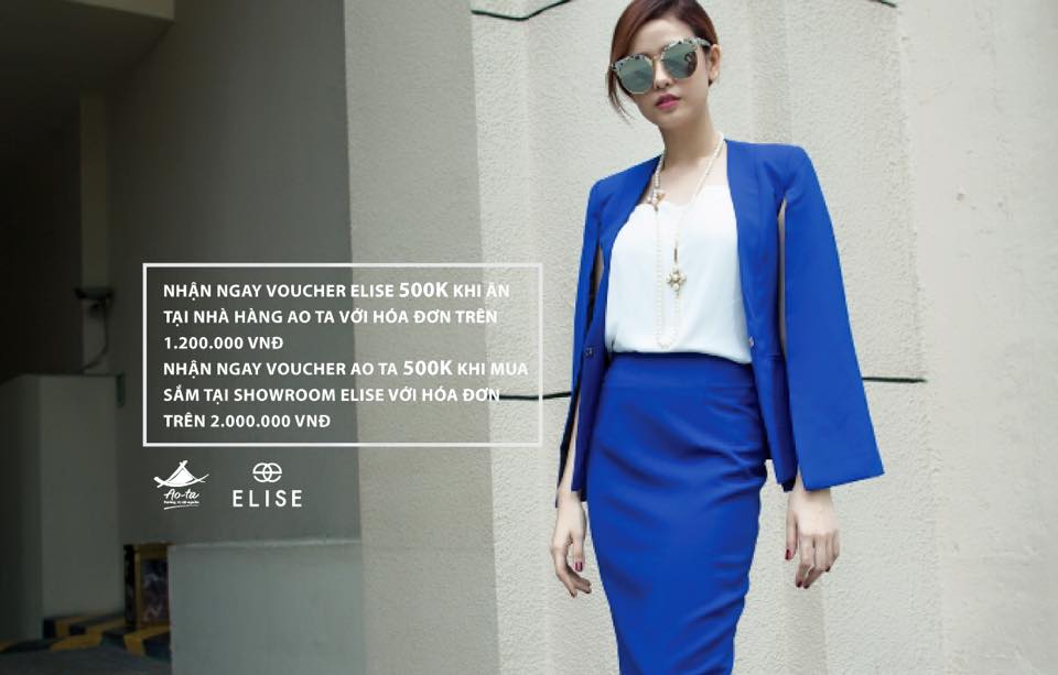 Elise và Ao Ta quán tặng voucher miễn phí lên đến 500k