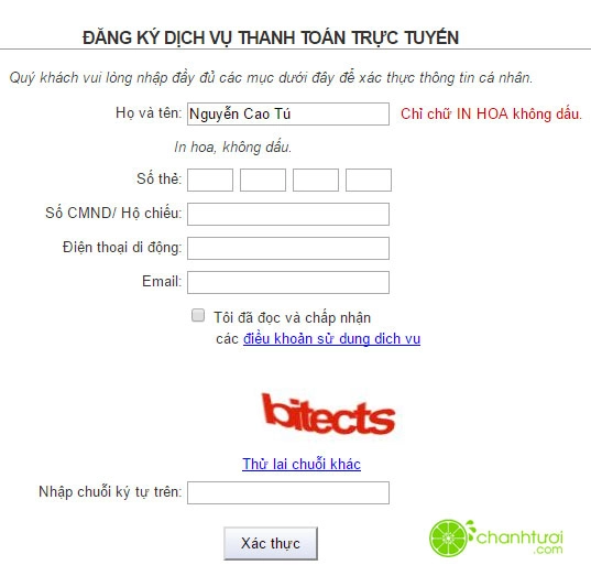 Đăng ký Vietinbank I-Pay trực tuyến