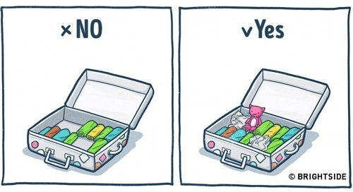 Cách đóng gói vali