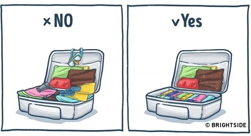 Cách đóng gói vali