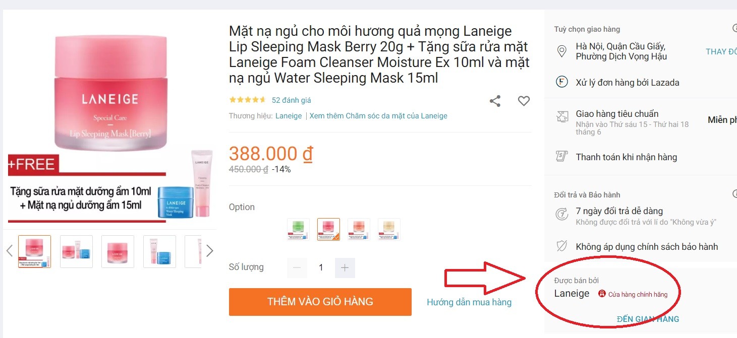 mỹ phẩm Laneige chính hãng