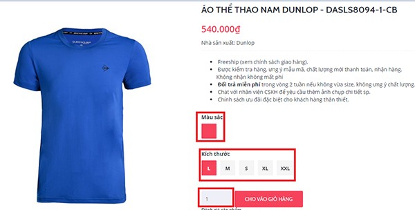 dunlop sport khuyến mãi 3