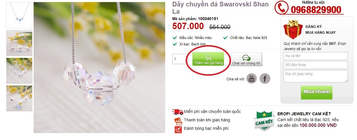 Cập Nhật Trang sức Eropi khuyến mãi tháng 8 2 Eropi