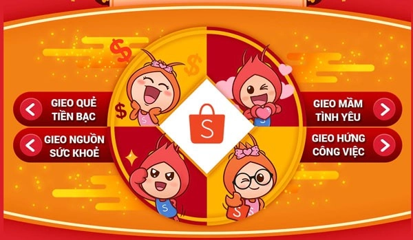 gieo quẻ shopee