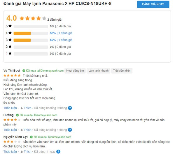 máy lạnh Panasonic 2HP