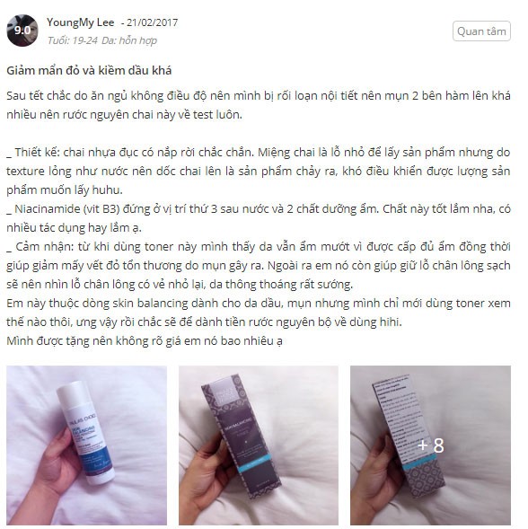 nước hoa hồng trị mụn