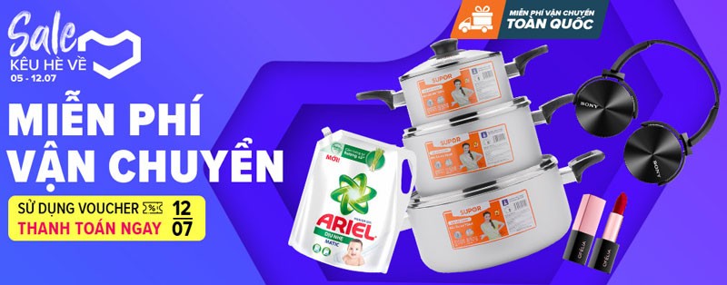 miễn phí vận chuyển lazada