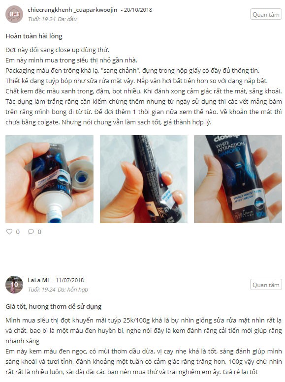 kem đánh răng trắng răng