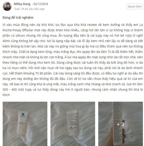 kem dưỡng ẩm cho da dầu