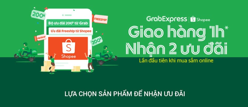 gói ưu đãi grab 200k trên shopee