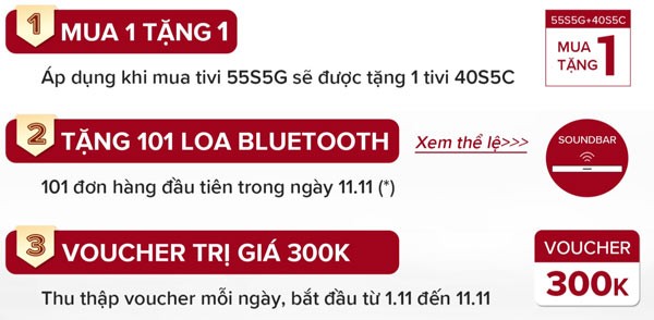 tivi coocaa khuyến mãi