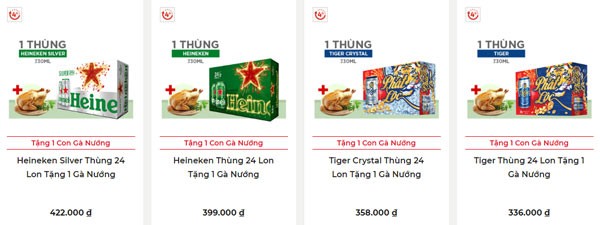 drinkies khuyến mãi - mua bia tặng gà