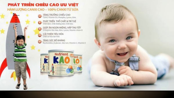 sữa tăng chiều cao cho bé